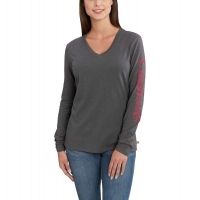 Carhartt Welton Grphc Sleeve Lgo Long Sleeve V T-Shirt for Womens