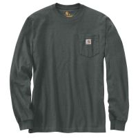 Carhartt Workwear Pkt Long Sleeve T-shirt, Hunter Green Heather - Men's