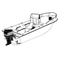 Carver Styled To Fit V Hull Center Console Fishing Boat Cover With High Bow Rails 18'6" Length x 96" Width