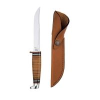 Case 5in Hunter Fixed Blade Knife w/ Leather Sheath
