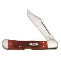 Case 61749L CV Dark Red Bone Mini Copperlock Folding Knife