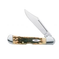 Case Stainless Steel Amber Bone Mini Copperlock Folding Knife