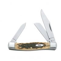 Case Amber Bone Medium Stockman Folding Knife