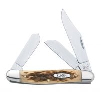 Case SS Amber Bone Stockman Folding Knife