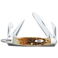 Case SS Amber Jr. Scout Spear Blade Folding Knife