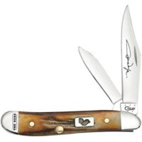 Case John Wayne Peanut Burnt Stag Folding Knife