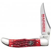 Case USMC - Peach Seed Jig Kickstart Mid-Folding Hunter Knive w/ Belt Clip