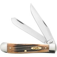 Case Trapper Black Cherry Bone Folding Knife