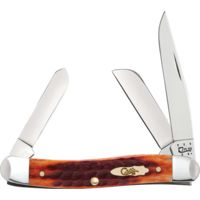 Case Whiskey Bone Med Stockman Folding Knife