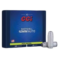 CCI Ammunition Pest Control Shotsell 10mm Auto 105 Grain Brass Pistol Ammunition