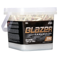 CCI Ammunition Blazer Brass .40 S&amp;W 180 grain Full Metal Jacket Flat Nose Centerfire Pistol Ammunition