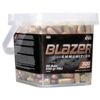CCI Ammunition Blazer Brass .45 ACP 230 grain Full Metal Jacket Round Nose Centerfire Pistol Ammunition