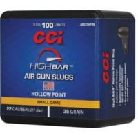 CCI Ammunition High Bar Air Gun Slugs .22 Caliber 35 Grain Hollow Point