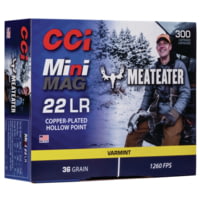 CCI Ammunition MeatEater Series Mini-Mag .22 Long Rifle 36 Grain Copper Plated Hollow Point Rimfire Ammunition