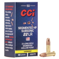 CCI Ammunition Segmented Hollow Point .22 Long Rifle 40 grain Segmented Hollow Point Rimfire Ammunition