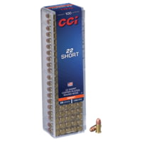CCI Ammunition .22 Short 29 Grain Lead Round Nose Brass Rimfire Ammunition