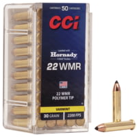 CCI Ammunition V-Max .22 Winchester Magnum Rimfire 30 Grain Hornady V-Max Rimfire Ammunition