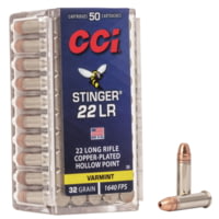 CCI Ammunition Stinger .22 Long Rifle 32 Grain Copper Plated Hollow Point Rimfire Ammunition