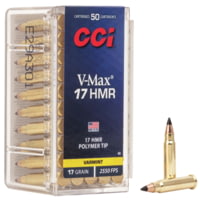 CCI Ammunition V-Max .17 HMR 17 Grain Polymer Tip Rimfire Ammunition