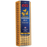CCI Ammunition Subsonic .22LR 40 Grain Lead Flat Nose Brass Cased Rimfire Ammunition