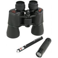 Celestron Green Laser Optical Kit - UpClose 10x50 Binoculars, Green Laser Pointer, Red LED Flashlight 72105