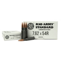 Red Army Standard 7.62x54mm Russian 148 Grain Full Metal Jacket Steel Cased Rifle Ammunition