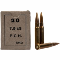 Century Greek Surplus Ammo 8mm Mauser 198 Grain Full Metal Jacket Rifle Ammunition