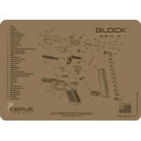Cerus Gear 3mm Promats 12"x17" Glock Gen4 Schematic Coyote