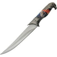 China Made Eagle Flag 8.00 in Stainless Steel Fixed Blade Knife