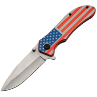 China Made Folder Stars &amp; Stripes Clip Folding Knife