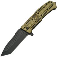 China Made Ridge Linerlock Army Green A/O Folding Knife