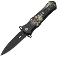 China Made Wildlife Linerlock A/O Wolf CN300570WF 3.50 in Stainless Steel Assisted Opening Folding Knife