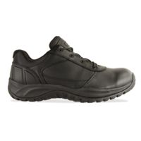 Chinook Footwear Shift Wide Width Low Height Black Leather Uniform Oxford - Mens