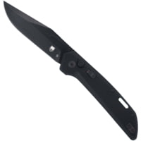 CobraTec Knives CTNAJBLK Naja 3.50&quot; Folding Plain Black Powder Coated D2 Steel