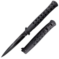 Cold Steel CS26C6AA Ti-Lite 6" Folding Spear Point Plain Black W/DLC Cooating S