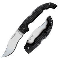 Cold Steel Voyager Tanto/Vaquero Serrated/Plain Extra Large, 5.5in Blade Length, AUS10A Steel Knife