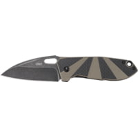 Columbia River 2440 Heron 2.93" Folding Plain Black Stonewash 8Cr14MoV Blade 2C