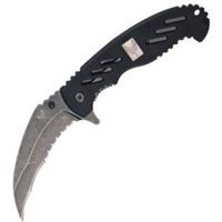 Combat Ready Black Stonewash Linerlock Knife