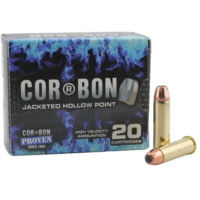 Cor Bon 357 Mag 140 Grain Jacketed Hollow Point Brass Cased Pistol Ammunition