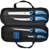 Cuda 6 pc Knife and Sharpener Set w/Case