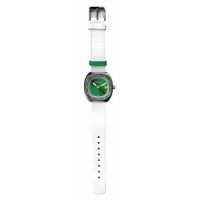 Dakota Watches Midsize Calendar Watch, White Leather Band