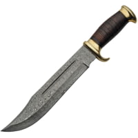 Damascus Bowie Fixed Blade Knife