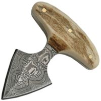 Damascus Push Dagger Fixed Blade Knife