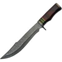 Damascus Exotic Damascus Bowie Knife