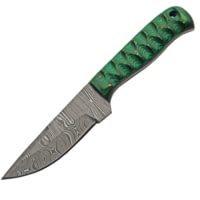 Damascus Exotic Hunter 4.00 in Damascus Steel Fixed Blade Knife