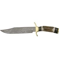 Damascus Iron Maiden 13.88" Fixed Blade Bowie Knife