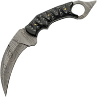 Damascus Karambit Micarta 5.00 in Damascus Steel Fixed Blade Knife