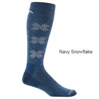 Darn Tough Ski/Ride Over-The-Calf Ultralight Sock - Men's - Navy Snowflake L