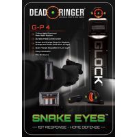Dead Ringer DR4583 Snake Eyes Sight Set Tritium Front/Rear Fits Glock Green/Orange