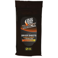Dead Down Wind Dryer Sheets Black Premium Odor Eliminator Unscented Scent
